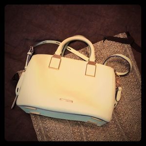 Rebecca Minkoff mint green leather satchel!